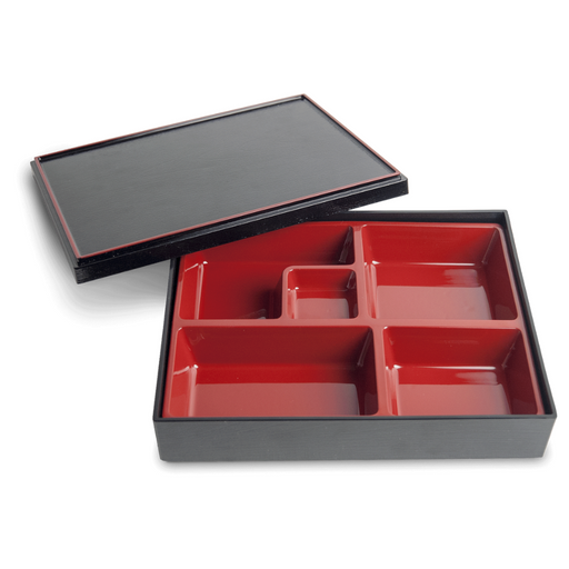 Bento Box Black & Red - 5 Compartments