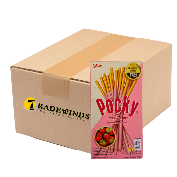 Glico Pocky Sticks Strawberry Flavour - 20 x 45g Packets
