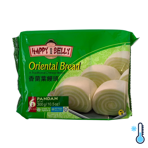 Happy Belly Oriental Bread (Pandan) - 300g [FROZEN]