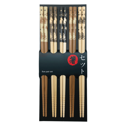 Japanese Chopsticks Cats Design - 5 Pairs