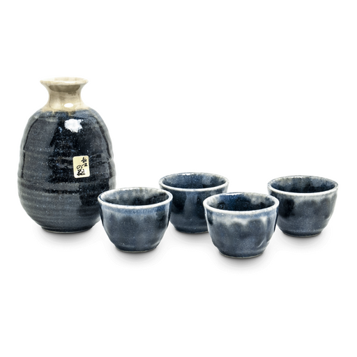 Japanese Sake Set - Blue Glaze - 300ml