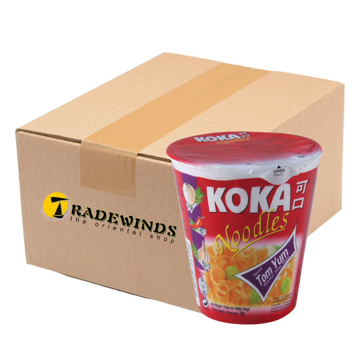 Koka Cup Noodles - Tom Yum Flavour - 12 Cups