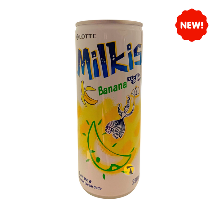 Lotte Milkis Banana Korean Cream Soda - 250ml