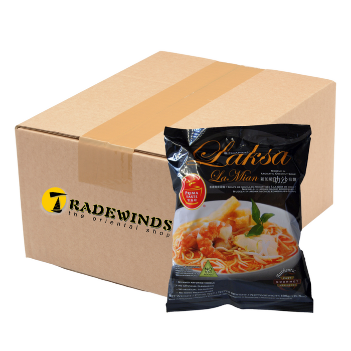 Prima Taste Instant Singapore Laksa La Mian Noodle Soup - 12 x 185g