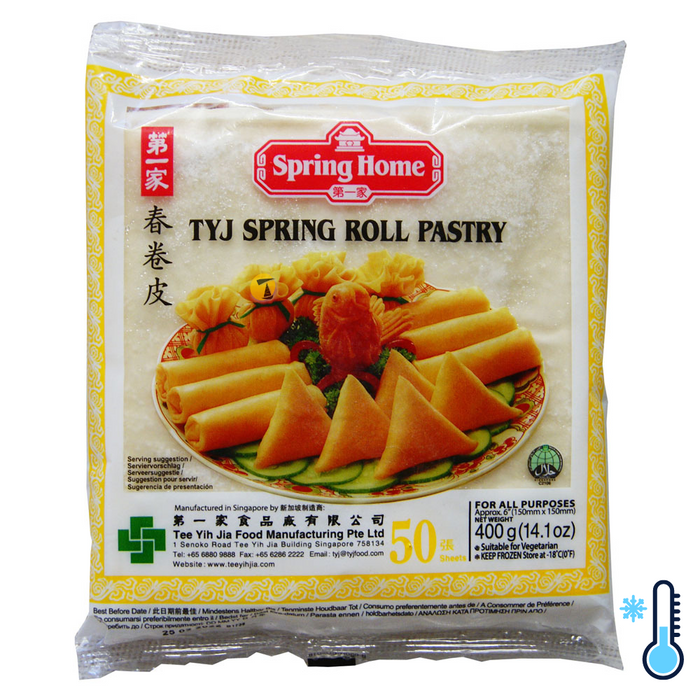 Spring Home TYJ Spring Roll Pastry 6" (50 Sheets) - 400g [FROZEN]