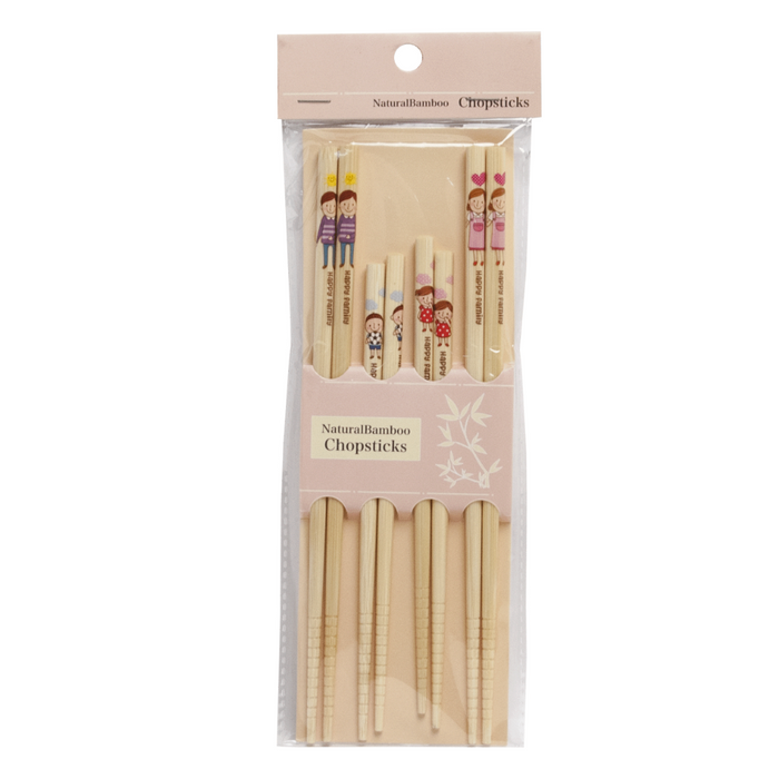Bamboo Chopsticks Family Set - 4 Pairs