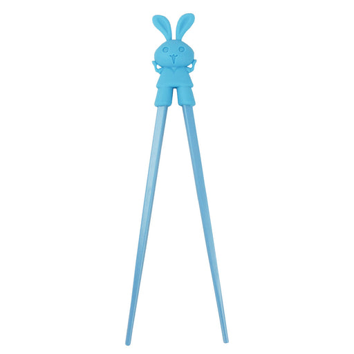 Childrens Chopstick Helper - Easy to Use Training Chopsticks - Blue Rabbit