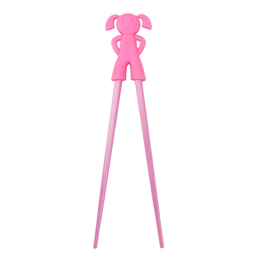 Childrens Chopstick Helper - Easy to Use Training Chopsticks - Pink Girl