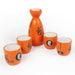 Japanese Sake Set - Orange with Characters Design