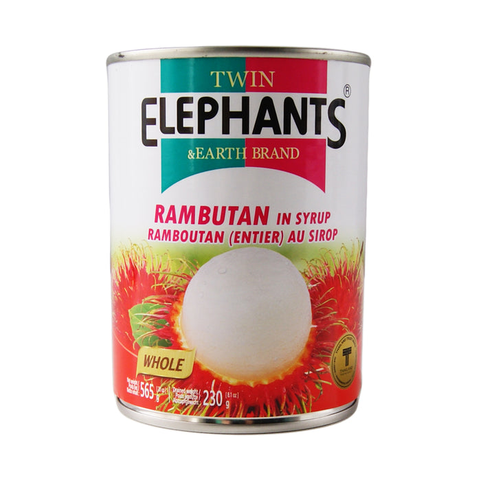 Twin Elephants & Earth Brand Rambutan in Syrup - 565g