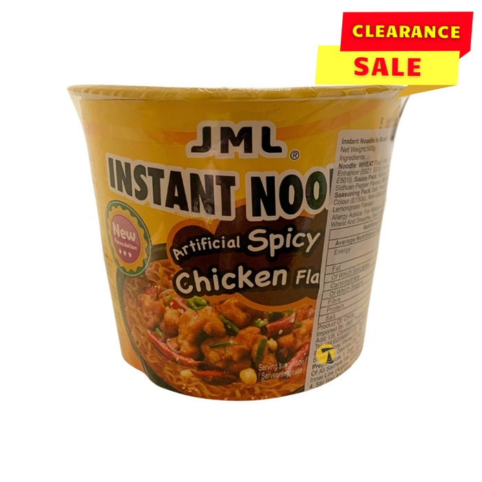 Jinmailang Big Bowl Noodles Spicy Chicken Flavour - 98g - BB: 26/04/2024