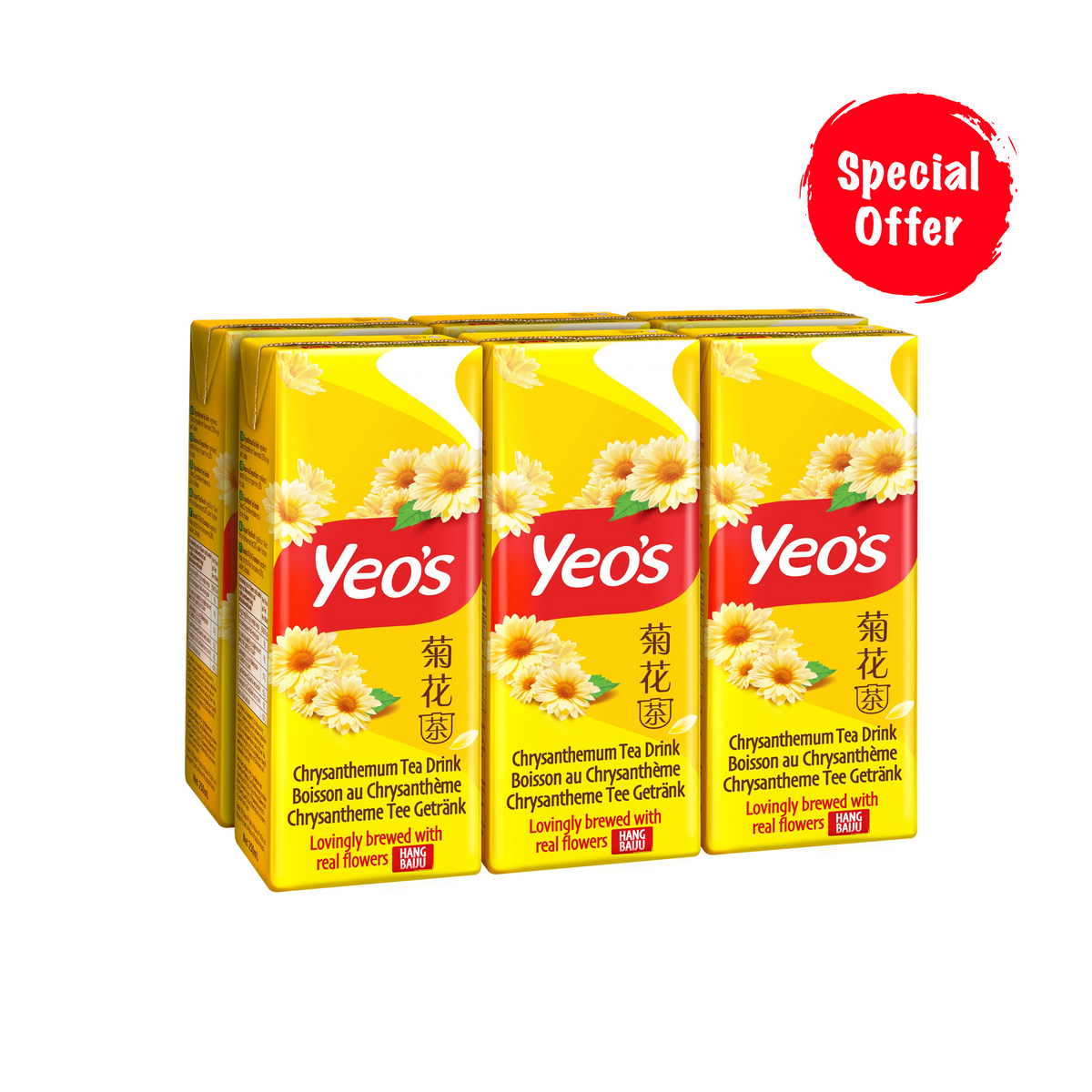 Yeo's Chrysanthemum Tea Drink - 6x250ml — Tradewinds Oriental Shop