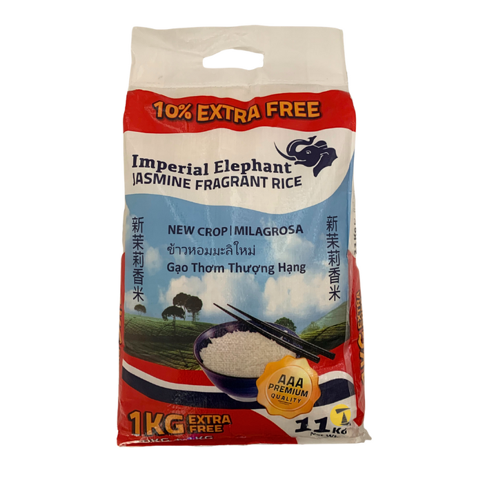 Imperial Elephant Premium Jasmine Rice - 10kg + 1kg Free