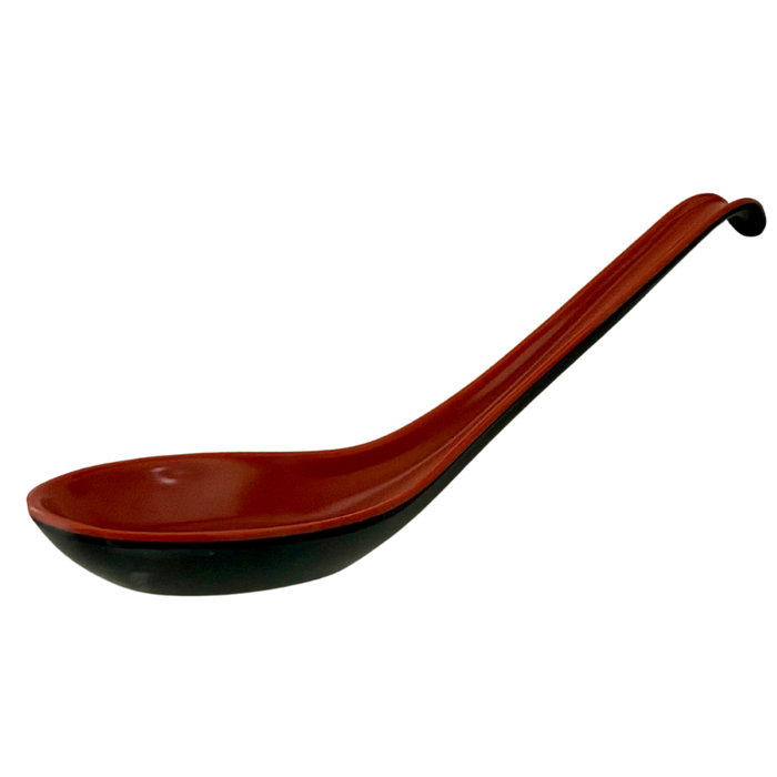 Melamine Black & Red Soup Spoon
