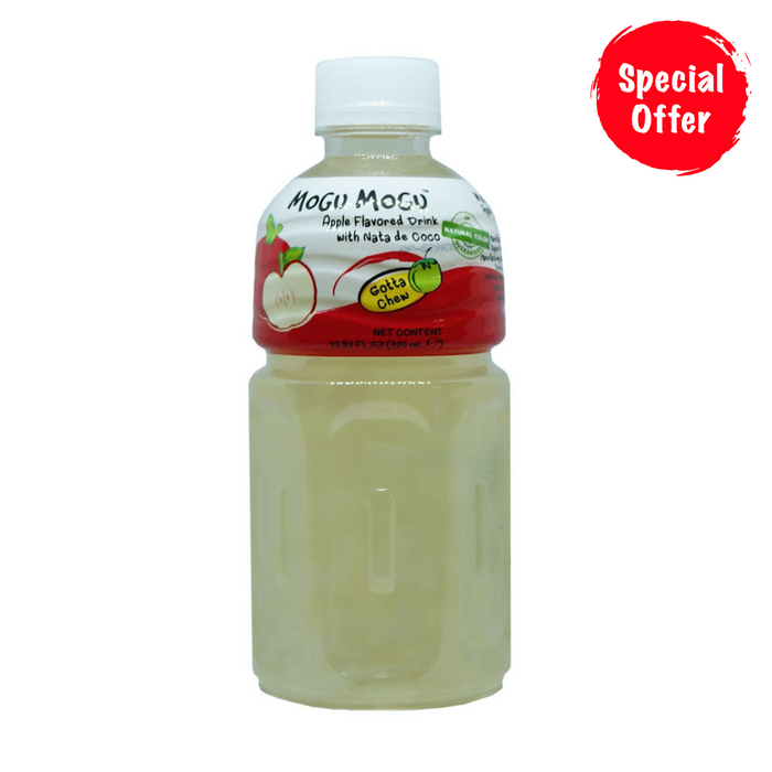 Mogu Mogu Apple Flavoured Drink with Nata de Coco - 6 x 320ml