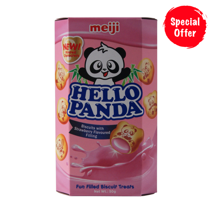 Hello Panda Strawberry Filled Biscuits - 50g