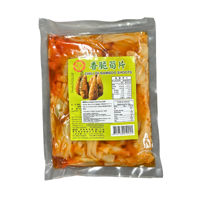 Cha Cha Chilli Oil Bamboo Shoot Sliced - 400g EXP: 14/07/2026