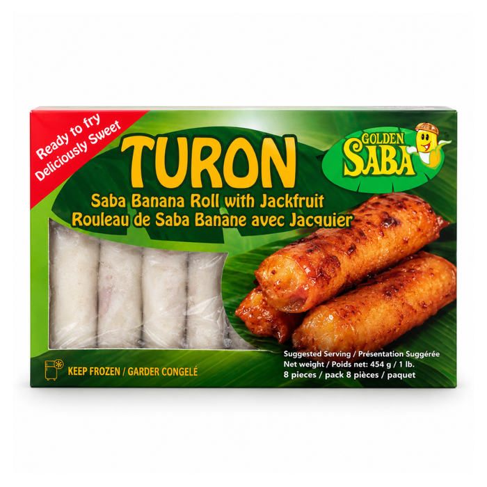 Golden Saba Turon Banana Roll with Jackfruit (8 pcs) - 454g [FROZEN]