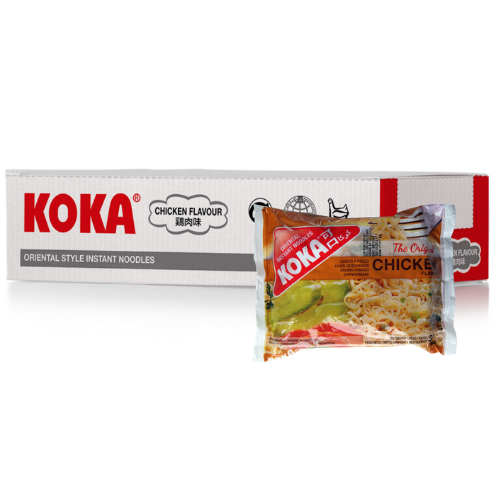 Koka Oriental Style Instant Noodles - Chicken Flavour - 30 Packets