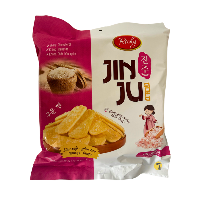 Richy Jinju Pink Salt Rice Cracker - 134.4g BB: 21/07/2026
