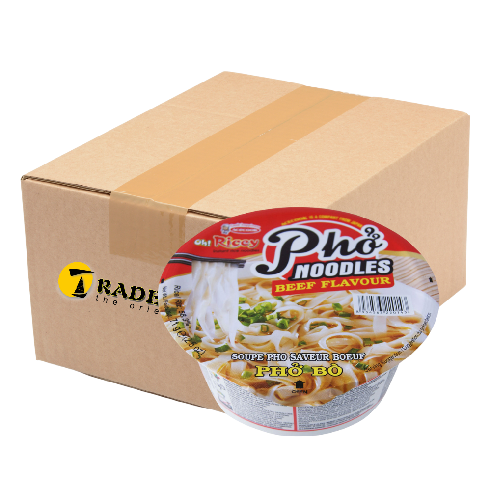 Acecook Oh! Ricey Instant Pho Bo Rice Noodle Bowl Beef Flavour - 12x70 ...