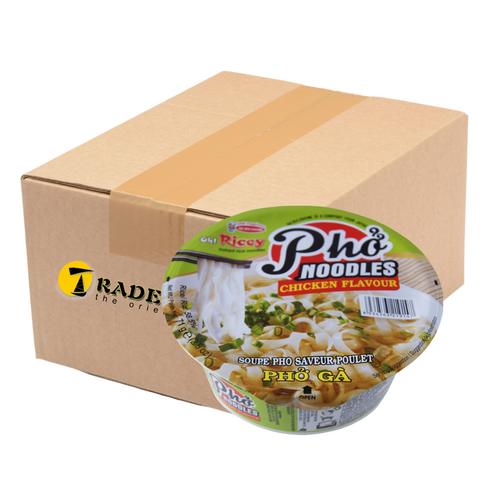 Acecook Oh! Ricey Instant Rice Noodle Bowl Chicken Flavour - 12 x 71g