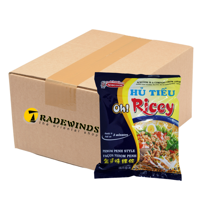 Acecook Oh! Ricey Instant Rice Noodles Phnom Penh Style Flavour - 24 Packets