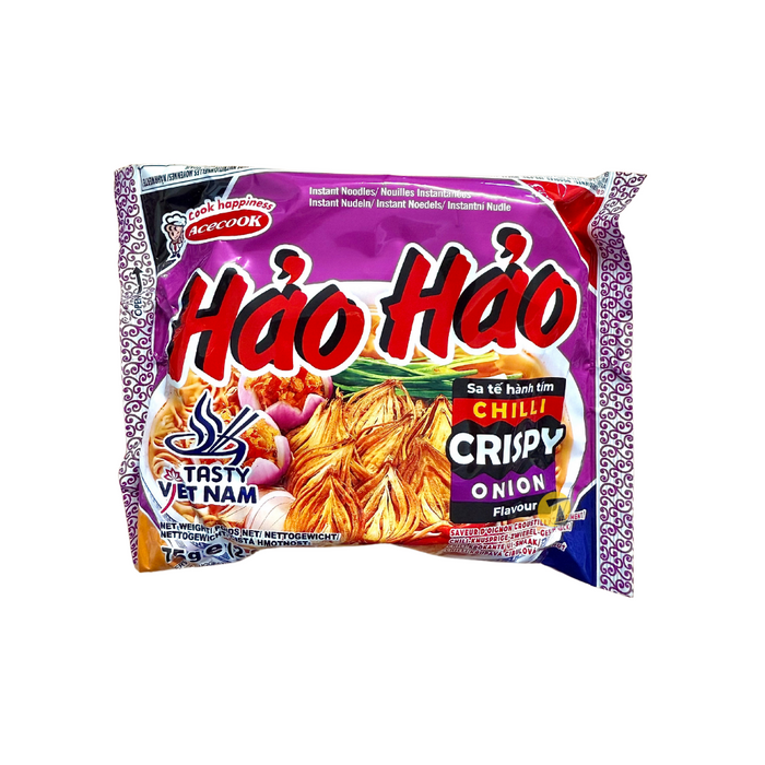 Acecook Hao Hao Chill Crispy Onion Flavour Instant Noodles - 75g