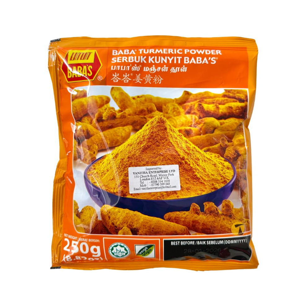 Baba's Turmeric Powder - 250g - BB: 28/01/2026 — Tradewinds Oriental Shop