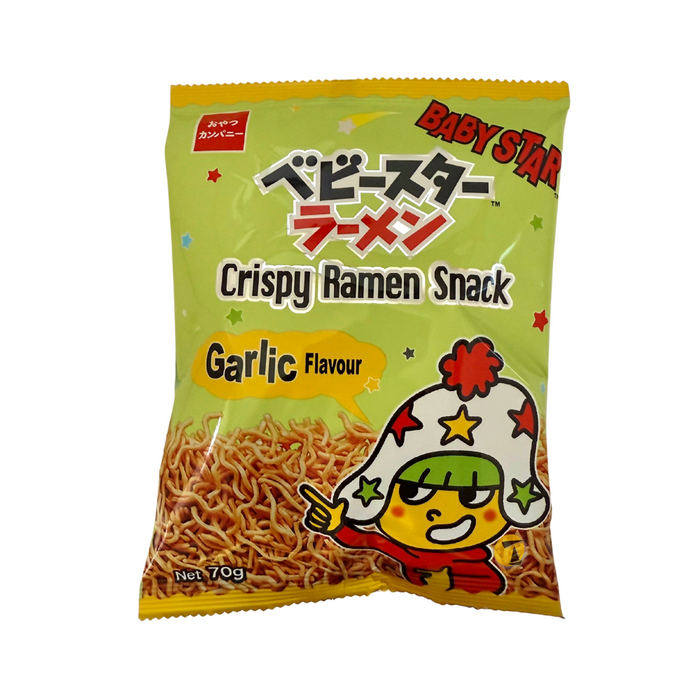 Baby Star Crispy Ramen Snack Thin - Garlic Flavour - 70g