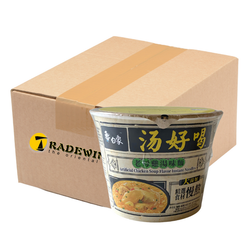 Baixiang Chicken Soup Flavour Bowl Noodle - 12x107g