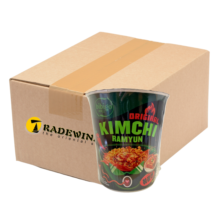 Bibigo Kimchi Ramyun Original Stir-Fried Cup Noodles - 8x98g