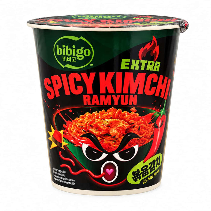 Bibigo Kimchi Ramyun Extra Spicy Stir-Fried Cup Noodles - 98g