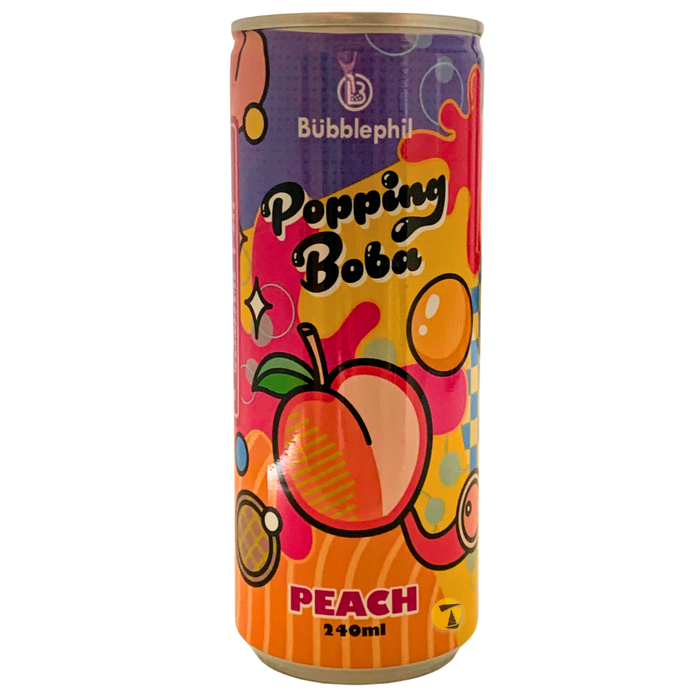 Bubblephil Peach Yogurt Sparkling Popping Boba - 240ml