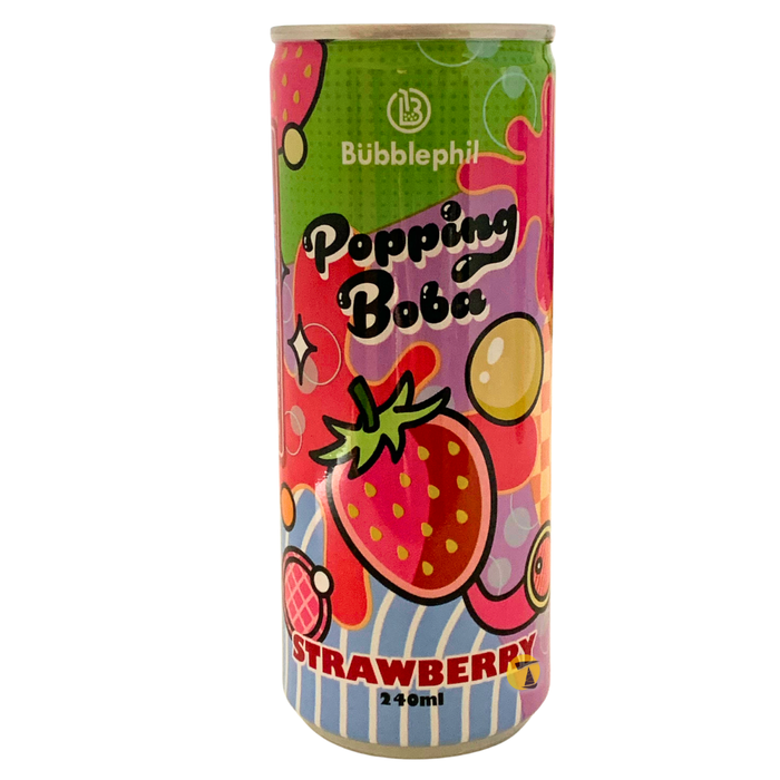 Bubblephil Strawberry Yogurt Sparkling Popping Boba - 240ml
