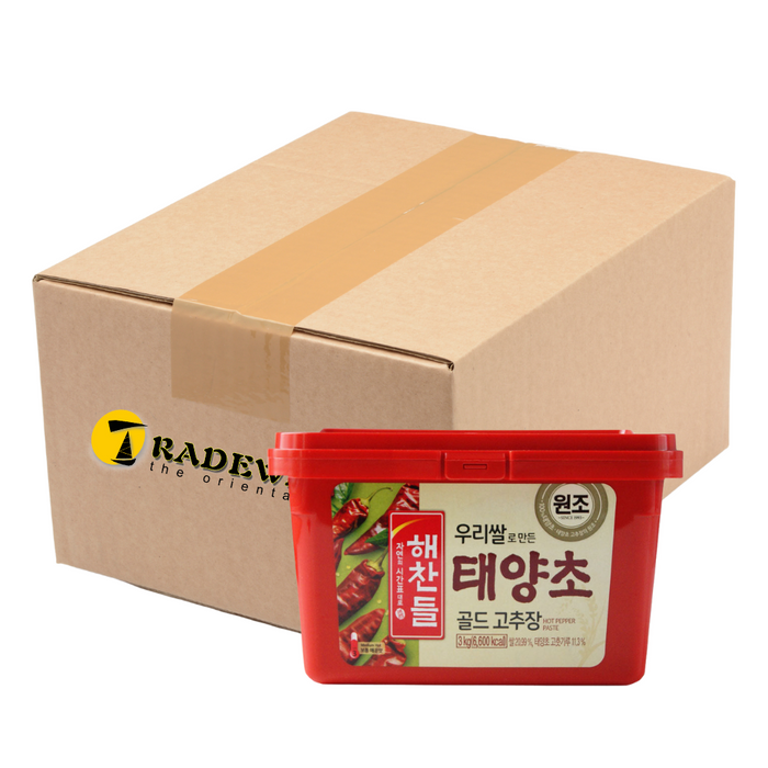 CJ Haechandle Korean Gochujang Hot Pepper Paste - 4x3kg