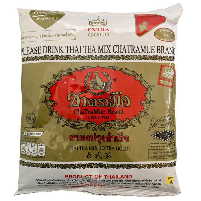ChaTraMue Number One Brand Thai Tea Mix EXTRA GOLD (refill bag) - 400g