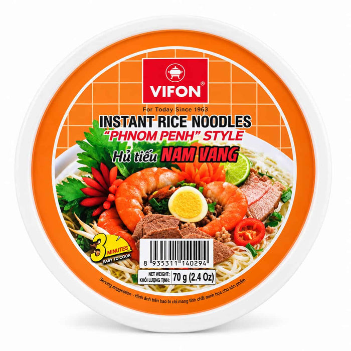 Vifon Vietnamese Instant Rice Noodle Bowl Phnom Penh Flavour - 70g