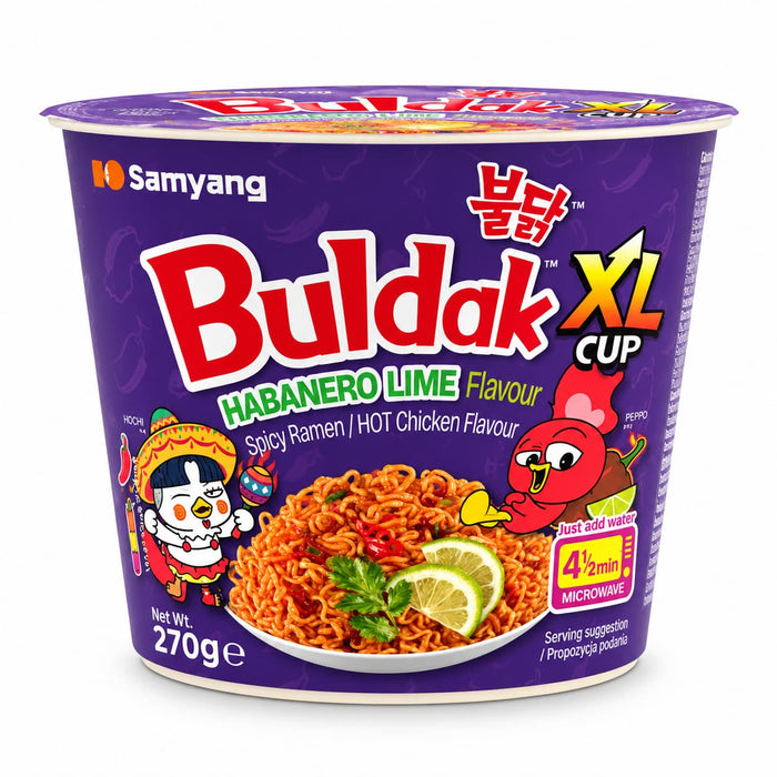 Samyang Buldak Habanero Lime Hot Chicken XL Bowl Ramen Noodles - 135g