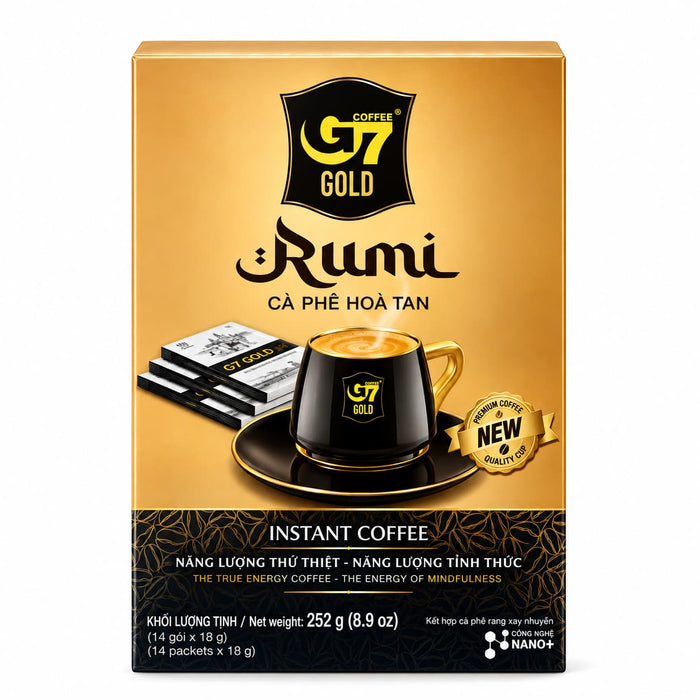 Trung Nguyen G7 Gold Instant Coffee Rumi (14 pkt) - 252g - BB: 30/11/2026