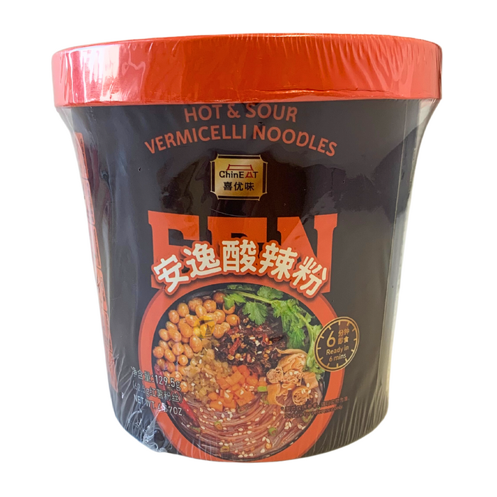 ChinEat Hot & Sour Vermicelli Noodle Cup - 129.5g
