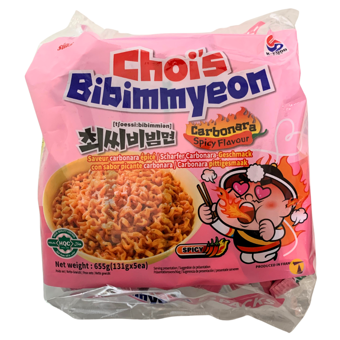 Choi's Bibimmyeon Instant Noodles - Carbonara Spicy Flavour - 5x131g