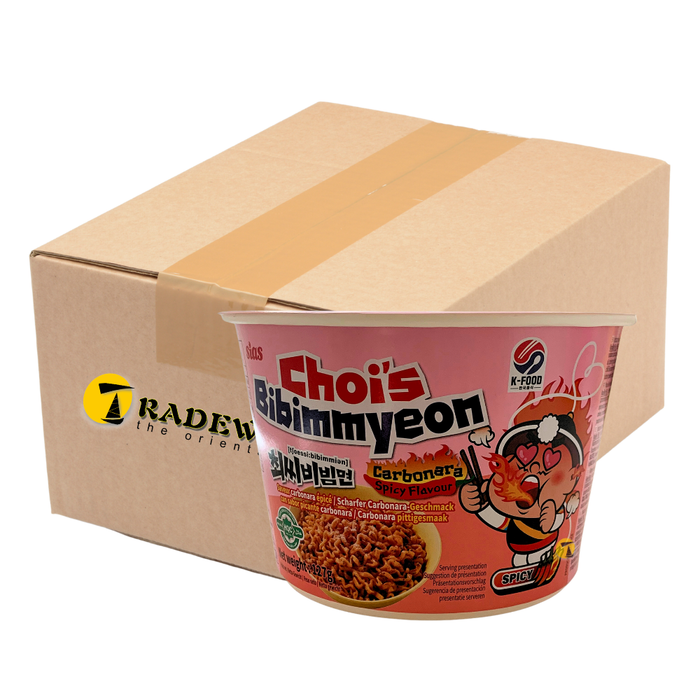 Choi's Bibimmyeon Noodle Bowl - Carbonara Spicy Flavour - 12x127g