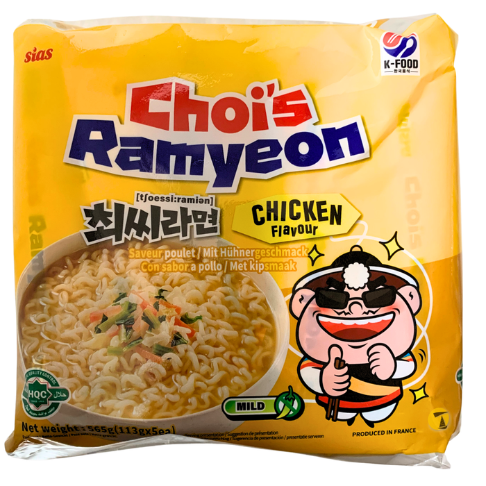 Choi's Ramyeon Instant Noodles - Chicken Flavour - 5x113g