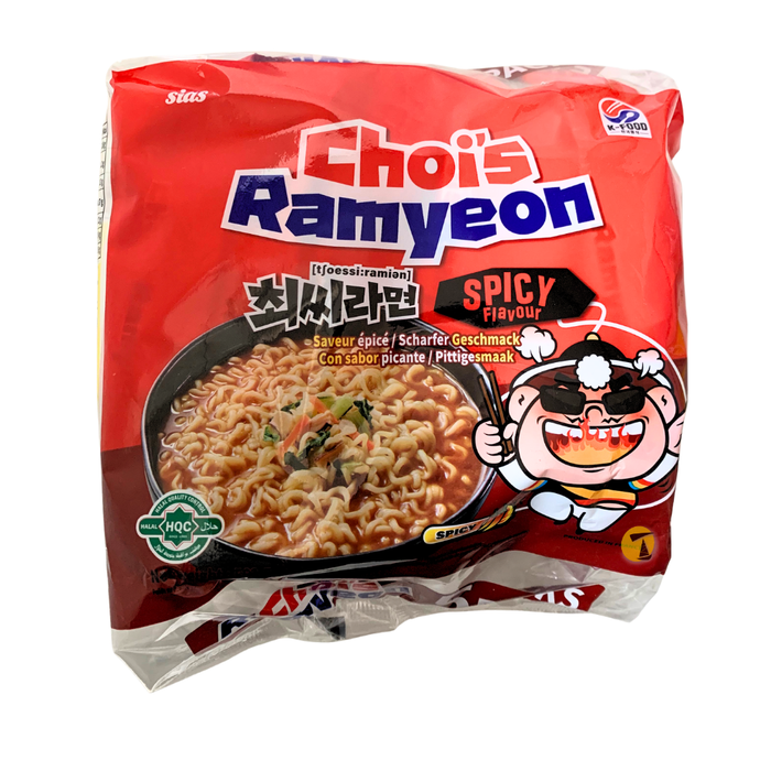 Choi's Ramyeon Instant Noodles - Spicy Flavour - 5x112.5g