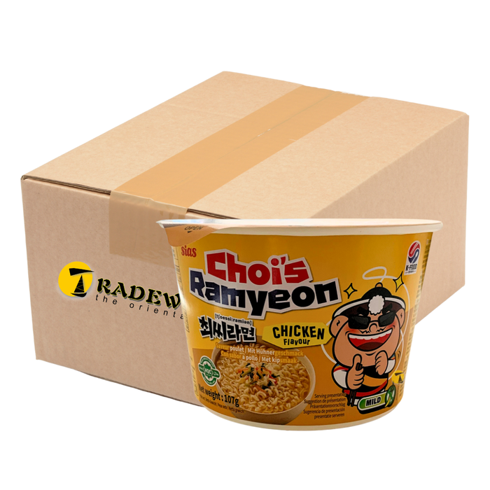 Choi's Ramyeon Noodle Bowl - Chicken Flavour - 12x107g