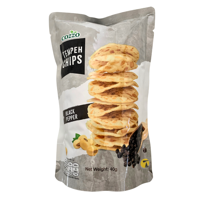 Cozzo Tempeh Chips Black Pepper Flavour - 40g