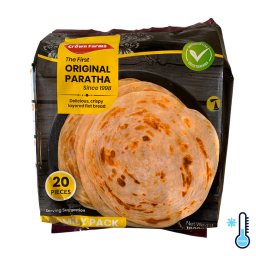 Crown Farms 20 Plain Roti Paratha (Family Pack) - 1.6kg [FROZEN]