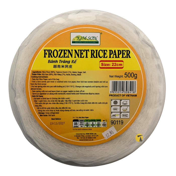 Kim Son Net Rice Paper (22cm) - 500g [FROZEN]