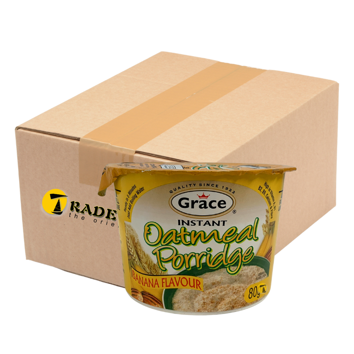 Grace Instant Oatmeal Porridge Banana Flavour - 12x80g